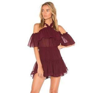 Misa Los Angeles Burgundy Melis Dress XS